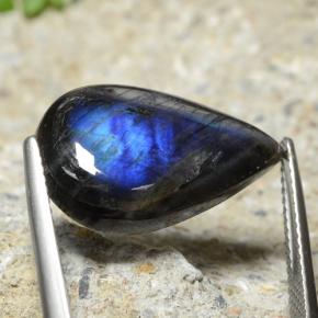 9,17 ctw natürlicher Mehrfarbig Spektrolith, Birnenform, Lichtundurchlässig