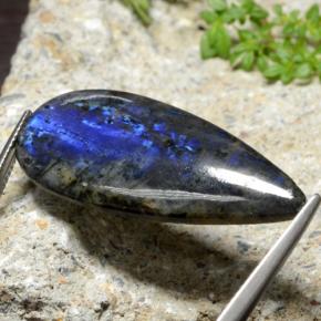 9,17 ctw natürlicher Mehrfarbig Spektrolith, Birnenform, Lichtundurchlässig