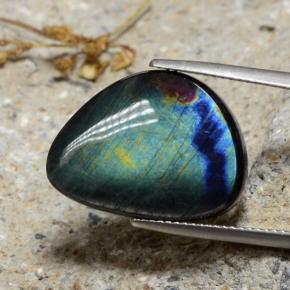 9,17 ctw natürlicher Mehrfarbig Spektrolith, Ausgefallene Form, Lichtundurchlässig