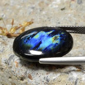 9,17 ctw natürlicher Mehrfarbig Spektrolith, Oval Schliff, Lichtundurchlässig