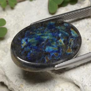 9,17 ctw natürlicher Mehrfarbig Spektrolith, Oval Schliff, Lichtundurchlässig