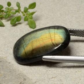 9,17 ctw natürlicher Mehrfarbig Spektrolith, Kissenschliff, Lichtundurchlässig