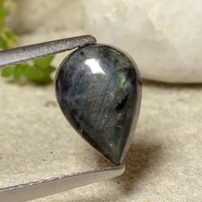 9,17 ctw natürlicher Mehrfarbig Spektrolith, Birnenform, Lichtundurchlässig