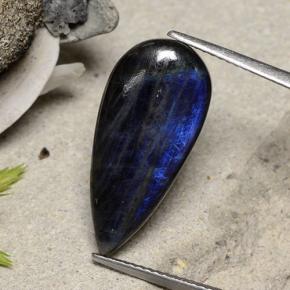 9,17 ctw natürlicher Mehrfarbig Spektrolith, Birnenform, Lichtundurchlässig