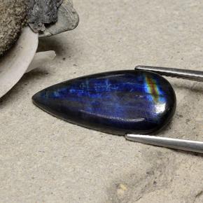 9,17 ctw natürlicher Mehrfarbig Spektrolith, Birnenform, Lichtundurchlässig