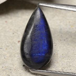 9,17 ctw natürlicher Mehrfarbig Spektrolith, Birnenform, Lichtundurchlässig