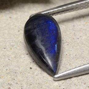 9,17 ctw natürlicher Mehrfarbig Spektrolith, Birnenform, Lichtundurchlässig