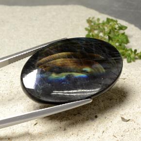 9,17 ctw natürlicher Mehrfarbig Spektrolith, Oval Schliff, Lichtundurchlässig