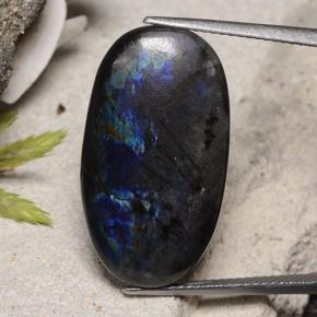 9,17 ctw natürlicher Mehrfarbig Spektrolith, Oval Schliff, Lichtundurchlässig