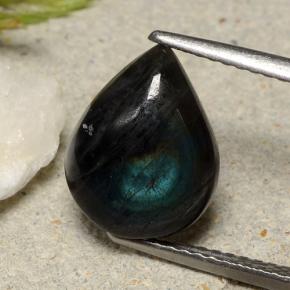 9,17 ctw natürlicher Mehrfarbig Spektrolith, Birnenform, Lichtundurchlässig