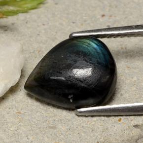 9,17 ctw natürlicher Mehrfarbig Spektrolith, Birnenform, Lichtundurchlässig