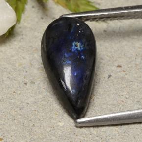 9,17 ctw natürlicher Mehrfarbig Spektrolith, Birnenform, Lichtundurchlässig