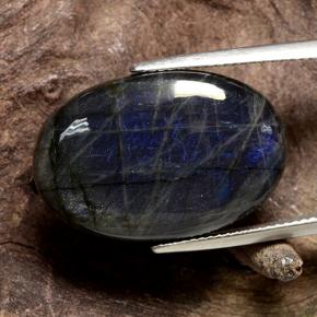 9,17 ctw natürlicher Mehrfarbig Spektrolith, Oval Schliff, Lichtundurchlässig