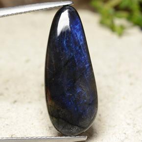 9,17 ctw natürlicher Mehrfarbig Spektrolith, Birnenform, Lichtundurchlässig