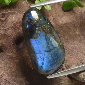 9,17 ctw natürlicher Mehrfarbig Spektrolith, Birnenform, Lichtundurchlässig