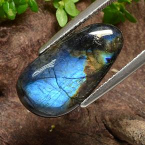 9,17 ctw natürlicher Mehrfarbig Spektrolith, Birnenform, Lichtundurchlässig