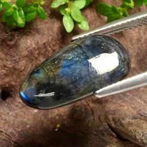 9,17 ctw natürlicher Mehrfarbig Spektrolith, Birnenform, Lichtundurchlässig