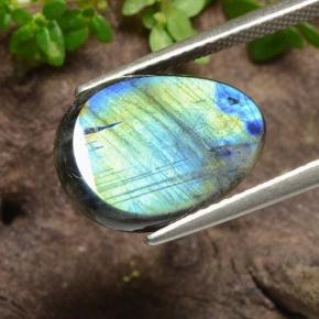 9,17 ctw natürlicher Mehrfarbig Spektrolith, Birnenform, Lichtundurchlässig