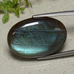 9,17 ctw natürlicher Mehrfarbig Spektrolith, Oval Schliff, Lichtundurchlässig