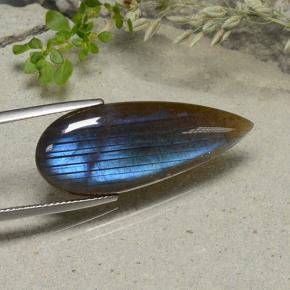 9,17 ctw natürlicher Mehrfarbig Spektrolith, Birnenform, Lichtdurchlässig