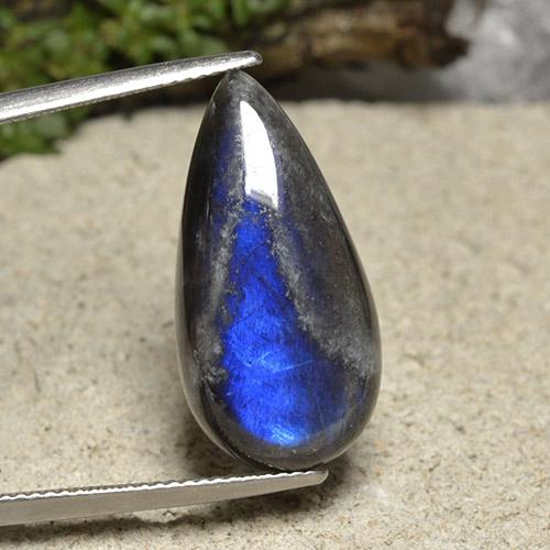 9,17 ctw natürlicher Mehrfarbig Spektrolith, Birnenform, Lichtundurchlässig