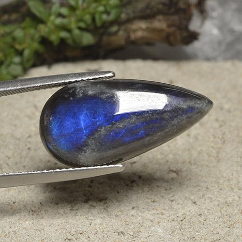 9,17 ctw natürlicher Mehrfarbig Spektrolith, Birnenform, Lichtundurchlässig