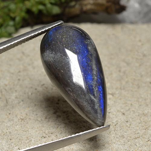 9,17 ctw natürlicher Mehrfarbig Spektrolith, Birnenform, Lichtundurchlässig