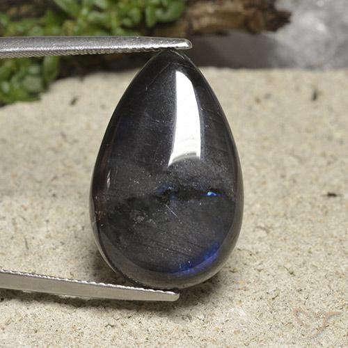 14.15ct Natürlicher Mehrfarbig Spektrolith, Birnenform, Lichtundurchlässig
