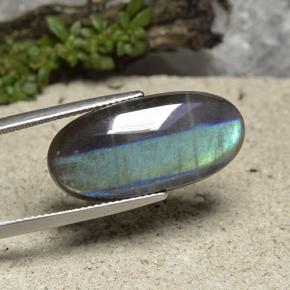 9,17 ctw natürlicher Mehrfarbig Spektrolith, Oval Schliff, Lichtdurchlässig