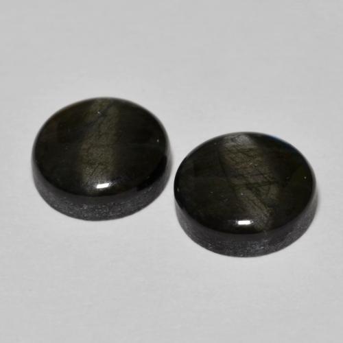 3,66 ct natürliche mehrfarbiger Spektrolith-Edelsteine, Rundschliff, Lichtundurchlässig