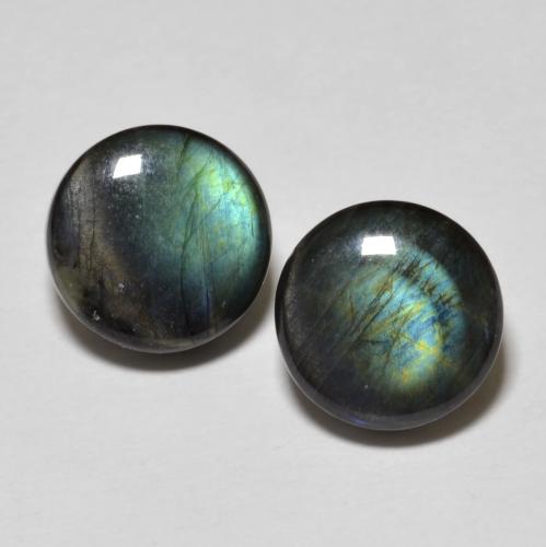 3.91 ct natürliche Mehrfarbig Spektrolith-Edelsteine, Rund Schliff, Lichtundurchlässig