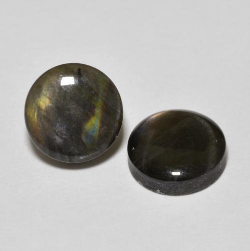 3,00 ct natürliche mehrfarbiger Spektrolith-Edelsteine, Rundschliff, Lichtundurchlässig