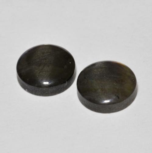 3,00 ct natürliche mehrfarbiger Spektrolith-Edelsteine, Rundschliff, Lichtundurchlässig