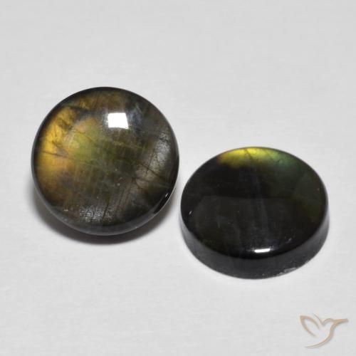 3.53 ct natürliche Mehrfarbig Spektrolith-Edelsteine, Runden, Lichtundurchlässig