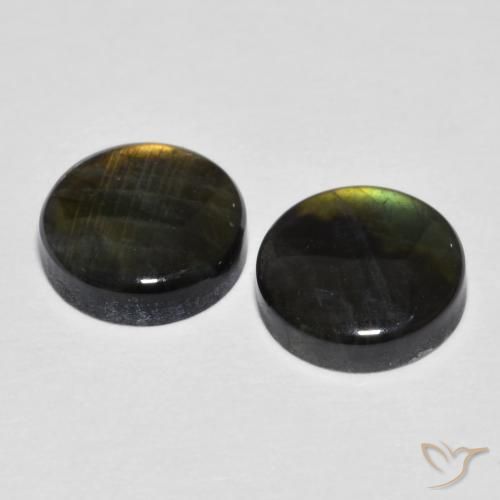 3.53 ct natürliche Mehrfarbig Spektrolith-Edelsteine, Runden, Lichtundurchlässig