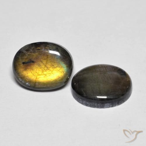 4.35 ct natürliche Mehrfarbig Spektrolith-Edelsteine, Oval, Lichtundurchlässig