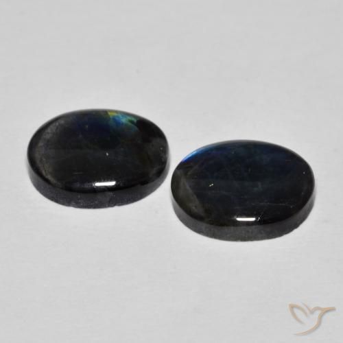 4.14 ct natürliche Mehrfarbig Spektrolith-Edelsteine, Oval, Lichtundurchlässig