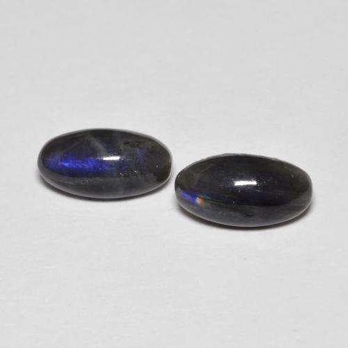 1,37 ct natürliche mehrfarbiger Spektrolith-Edelsteine, Oval Schliff, Lichtundurchlässig