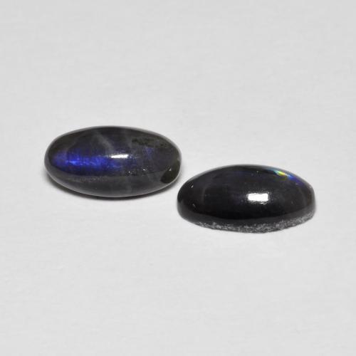 1,37 ct natürliche mehrfarbiger Spektrolith-Edelsteine, Oval Schliff, Lichtundurchlässig