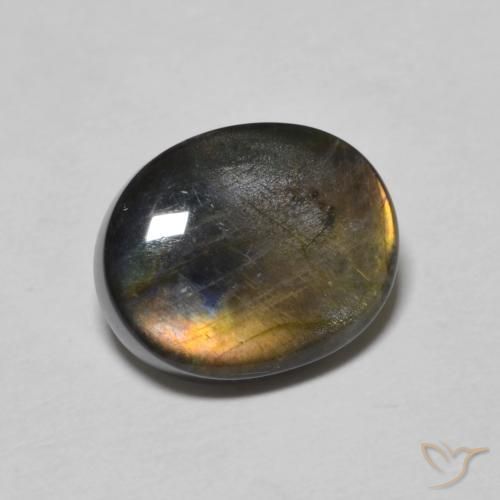 2.26ct Natürlicher Mehrfarbig Spektrolith, Oval, Lichtundurchlässig