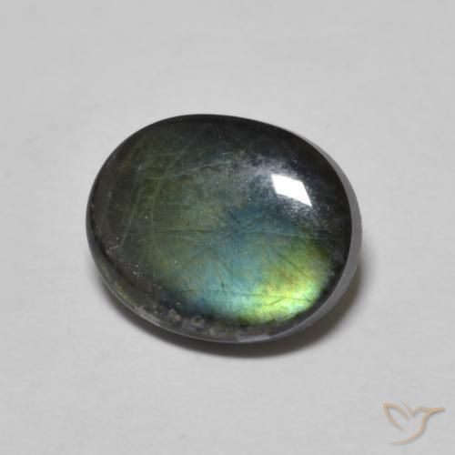 2.12ct Natürlicher Mehrfarbig Spektrolith, Oval, Lichtundurchlässig