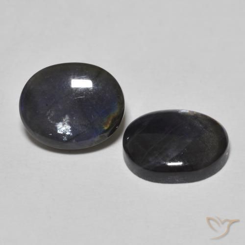 4.24 ct natürliche Mehrfarbig Spektrolith-Edelsteine, Oval, Lichtundurchlässig