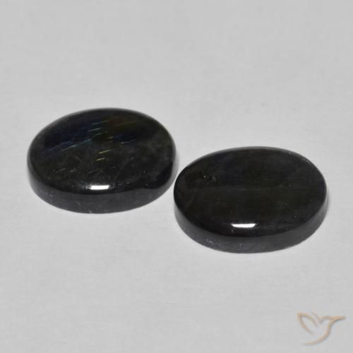 4.18 ct natürliche Mehrfarbig Spektrolith-Edelsteine, Oval, Lichtundurchlässig