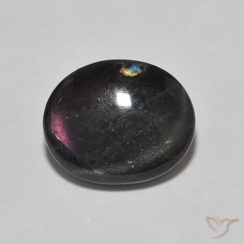 2.15ct Natürlicher Mehrfarbig Spektrolith, Oval, Lichtundurchlässig