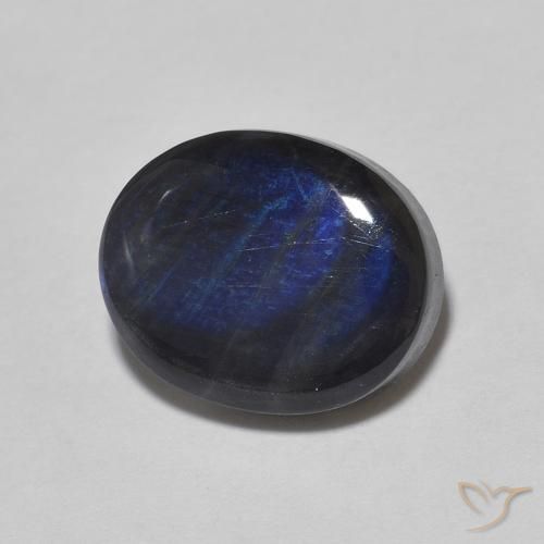 2.25ct Natürlicher Mehrfarbig Spektrolith, Oval, Lichtundurchlässig