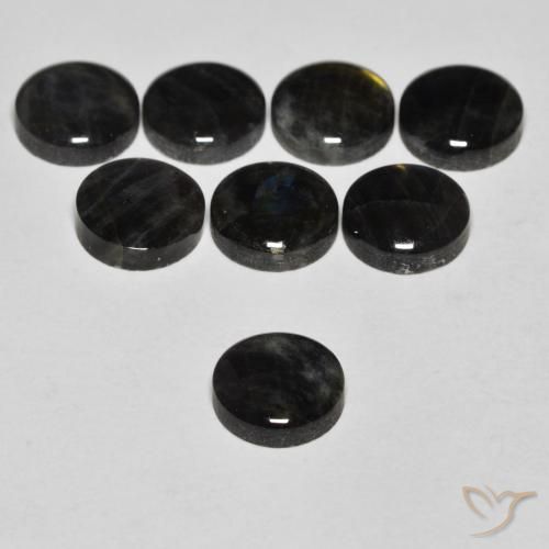 9,17 ctw natürlicher Mehrfarbig Spektrolith, Rund Schliff, Lichtundurchlässig