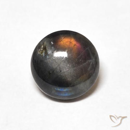 1.71ct Natürlicher Mehrfarbig Spektrolith, Runden, Lichtundurchlässig