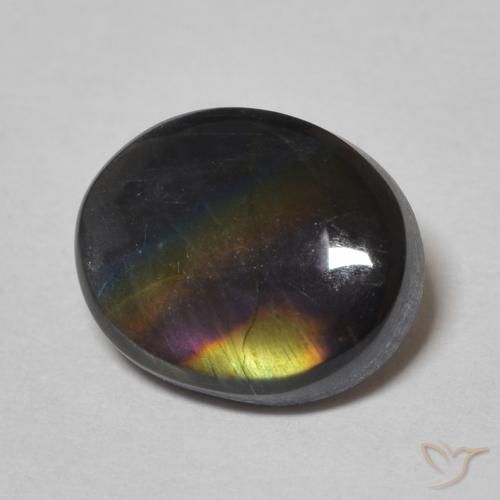 2.12ct Natürlicher Mehrfarbig Spektrolith, Oval, Lichtundurchlässig