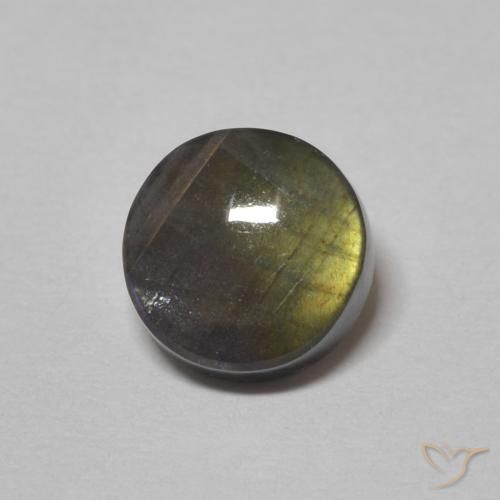 1.30ct Natürlicher Mehrfarbig Spektrolith, Runden, Lichtundurchlässig