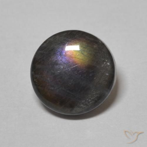 1.52ct Natürlicher Mehrfarbig Spektrolith, Runden, Lichtundurchlässig
